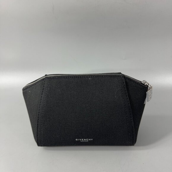 NEW GIVENCHY Parfums Black Makeup Bag Beauty Pouch - Picture 4 of 15